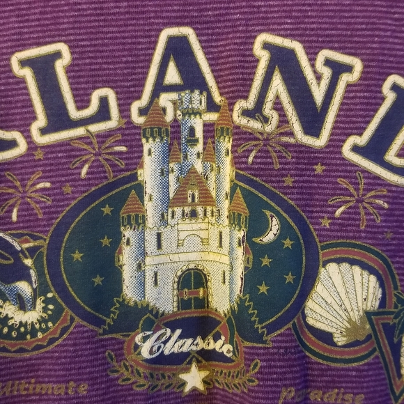 SOLD - Vintage Graphic Orlando Florida Purple Oversized T-shirt - Picture 5 of 9